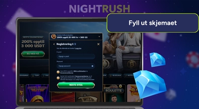 Millioner Casino registreringsskjerm