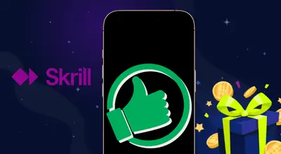 Bekreftelse på en telefon og en gaveeske mot en stjernehimmel.