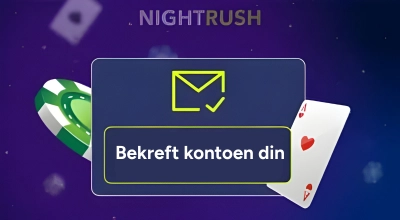 Infografikk som viser en boks med et postikon og teksten «Bekreft kontoen din».