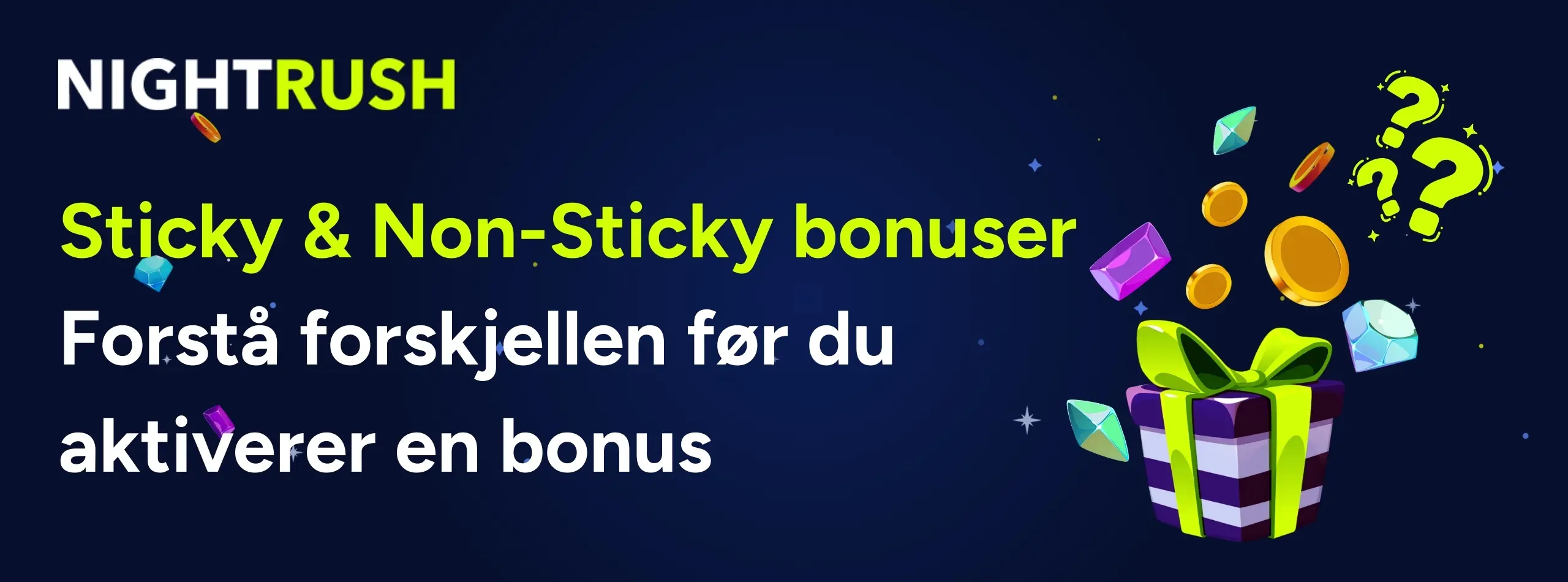 Gaveeske med spørsmålstegn og mynter, som representerer en mysterie- eller overraskelsesbonus i casino
