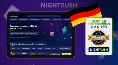 Nettbrett som viser en guide for hvordan man registrerer seg på et toppvurdert norsk nettkasino.