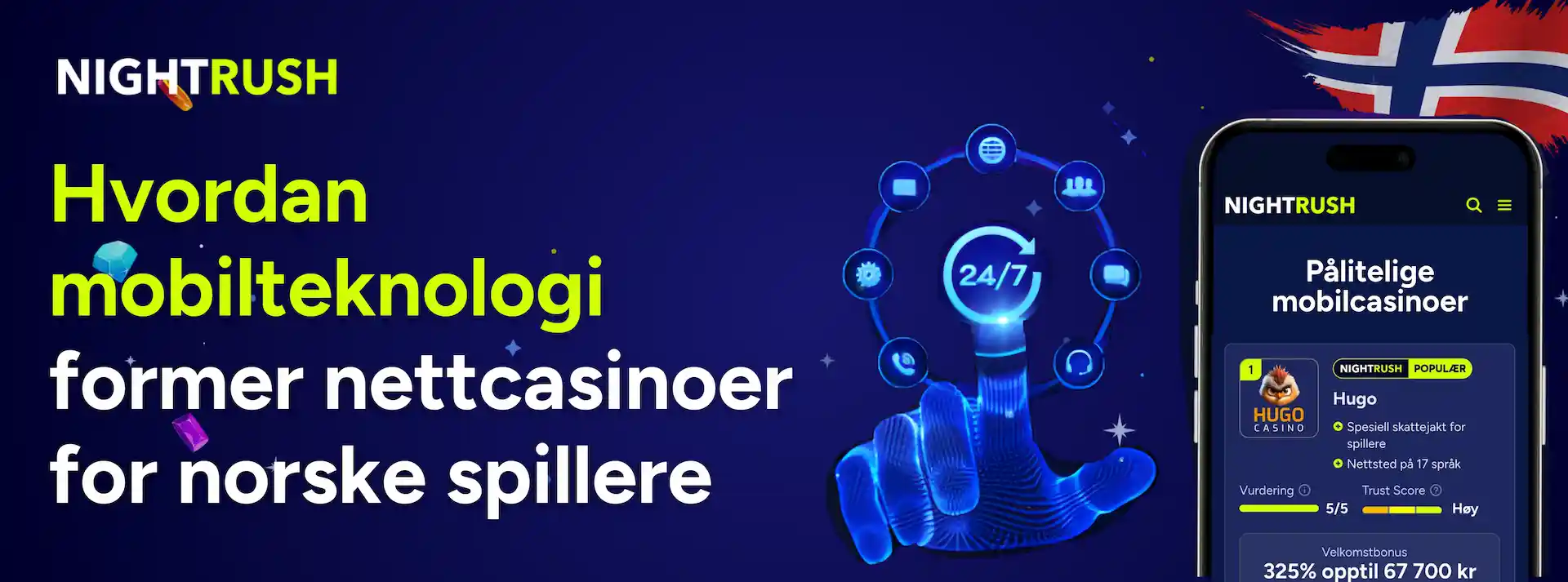 Hvordan mobilteknologi former nettcasinoer for norske spillere med telefon og kasinoartikler.