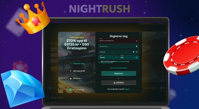 Spinzen Casino registreringsskjerm