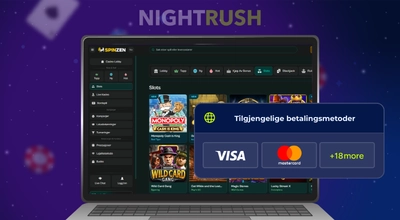 Spinzen Casino betalingsmåter